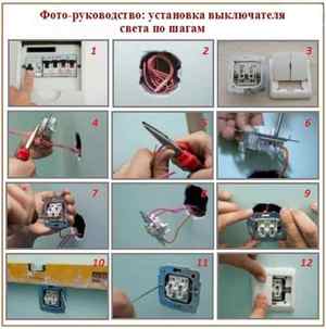 Как самим установить выключатель