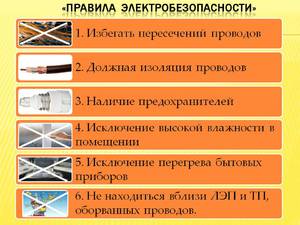 Основные правила электробезопасности 