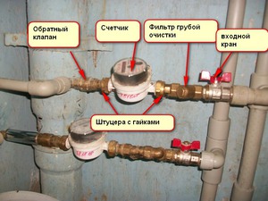 Монтаж счетчика воды 