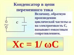 Конденсатор в цепи переменного тока