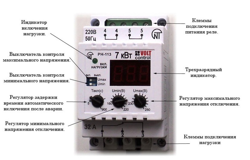 Устройство реле напряжения