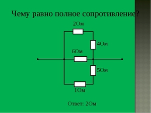 Расчёт полного сопротивления цепи под действием переменного тока